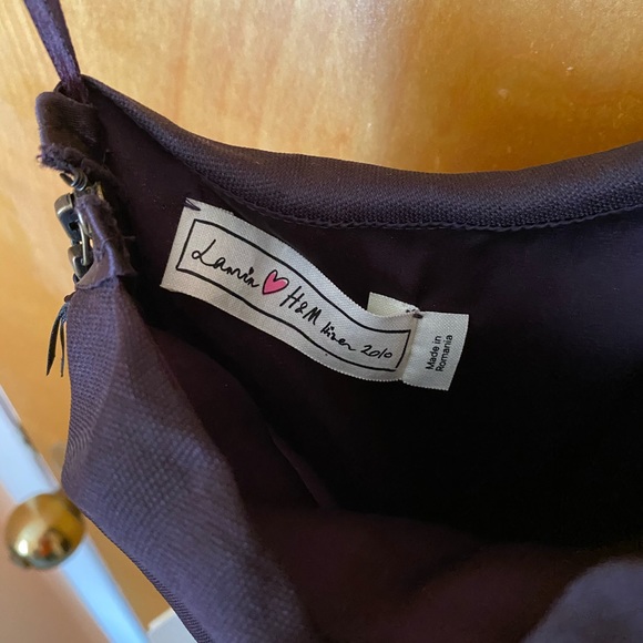 Lanvin x H&M Purple Ruched Puff One-Shoulder Dress - Picture 3 of 10